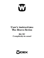 Предварительный просмотр 1 страницы Widex Bravo B2-CIC User Instructions