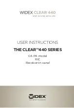 Widex CLEAR 440 C4-PA User Instructions preview