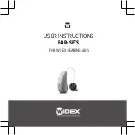 Widex EAR-SETS User Instructions preview