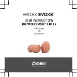 Preview for 1 page of Widex EVOKE E-XP User Instructions