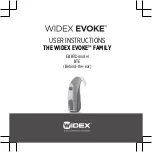 Widex Evoke EBB3D User Instructions preview