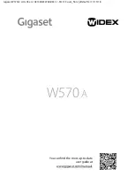 Widex Gigaset W570A Manual предпросмотр