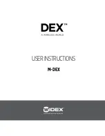 Widex M-DEX User Instructions preview