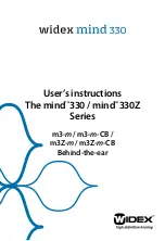 Widex m3-m User Instructions preview