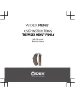 Widex Menu ME-SP User Instructions preview