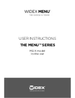 Widex MENU10 User Instructions preview