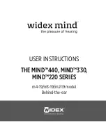 Widex mind 220 Series User Instructions предпросмотр