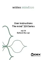 Preview for 1 page of Widex Mind220 m2-19 User Instructions