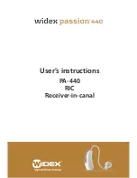 Widex PA-440 User Instructions preview