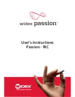 Предварительный просмотр 1 страницы Widex Passion - RIC User Instructions