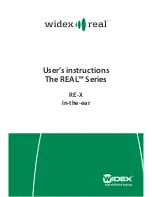 Preview for 1 page of Widex RE-X Real Series User Instructions