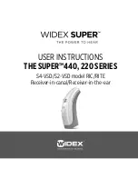 Widex S2-VSD User Instructions preview