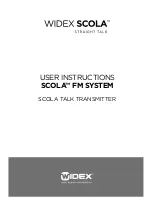 Widex SCOLA TALK FM system User Instructions предпросмотр