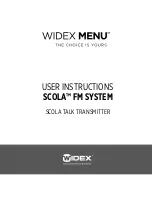 Widex SCOLA talk User Instruction preview