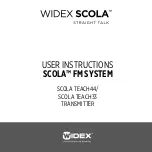 Widex SCOLA TEACH33 User Instructions preview