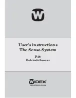 Widex Senso System P38 User Instructions preview