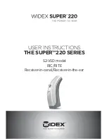 Widex SUPER 220 S2-VSD User Manual preview