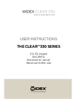 Widex The clear 330 Series C3-FS User Instructions preview