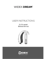 Preview for 1 page of Widex THE DREAM D-FA P User Instructions