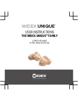 Widex UNIQUE U-IM User Instructions preview