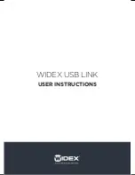 Widex USB LINK User Instructions preview