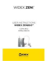 Preview for 1 page of Widex ZEN2GO C2-PA (RIC) User Instructions