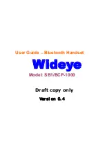 Wideye BCP-1000 User Manual preview