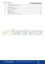 Предварительный просмотр 3 страницы Widinovations wicllaminator L300 User Manual