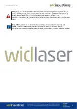 Предварительный просмотр 2 страницы Widinovations widlaser C1000 User Manual