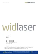 Предварительный просмотр 41 страницы Widinovations widlaser C1000 User Manual