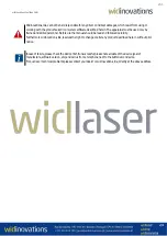 Preview for 2 page of Widinovations Widlaser C500 User Manual