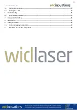 Preview for 4 page of Widinovations Widlaser C500 User Manual