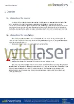 Preview for 5 page of Widinovations Widlaser C500 User Manual