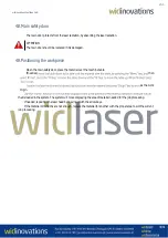 Preview for 31 page of Widinovations Widlaser C500 User Manual