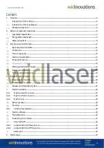 Предварительный просмотр 3 страницы Widinovations Widlaser C900 User Manual