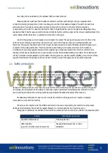 Предварительный просмотр 8 страницы Widinovations Widlaser C900 User Manual