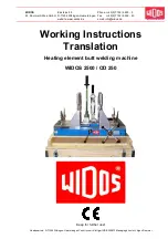 Предварительный просмотр 1 страницы widos 2500 / OD 250 Working Instructions Translation