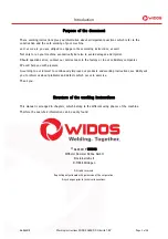 Preview for 3 page of widos 2500 / OD 315 Working Instructions Translation