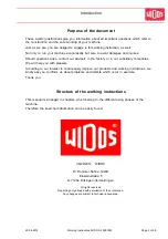 Предварительный просмотр 3 страницы widos 4000 WM Working Instructions Translation