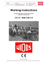 widos 4900 CNC 3.0 Working Instructions preview