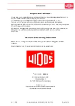 Preview for 3 page of widos 4900 CNC 3.0 Working Instructions