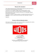 Preview for 3 page of widos 7000 WM Working Instructions Translation