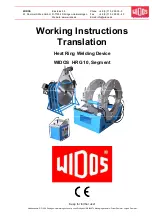 widos HRG 10 Working Instructions Translation предпросмотр