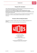 Preview for 3 page of widos RSR 630 Working Instructions Translation