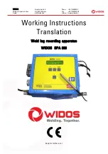 Предварительный просмотр 1 страницы widos SPA 600 Working Instructions Translation