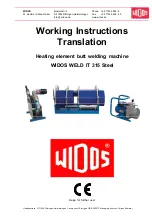 Предварительный просмотр 1 страницы widos WELD IT 315 Steel Working Instructions Translation