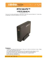 Preview for 1 page of WiebeTech RTX100-FS User Manual