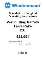 Wiedenmann 522.001 Translation Of Original Operating Instructions preview