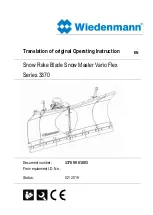 Wiedenmann SNOW MASTER VARIO FLEX 3370 Series Translation Of Original Operating Instruction preview