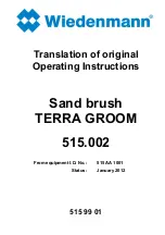 Wiedenmann TERRA GROOM Translation Of Original Operating Instructions preview